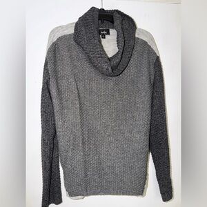 by & by Charcoal and Light Gray Turtleneck Sweater